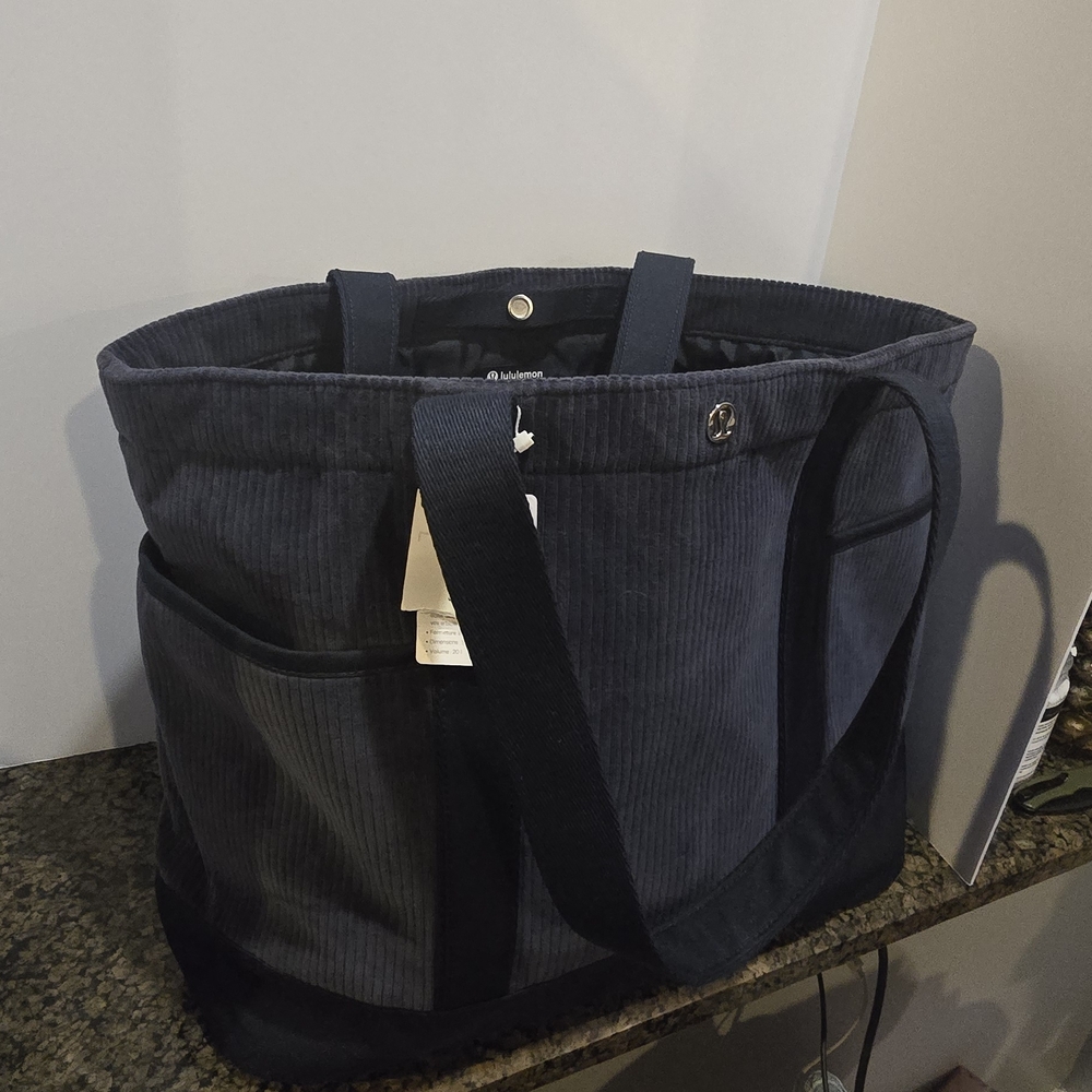 lululemon athletica Navy Corduroy Tote